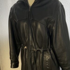 Danier Classic Black Leather Jacket